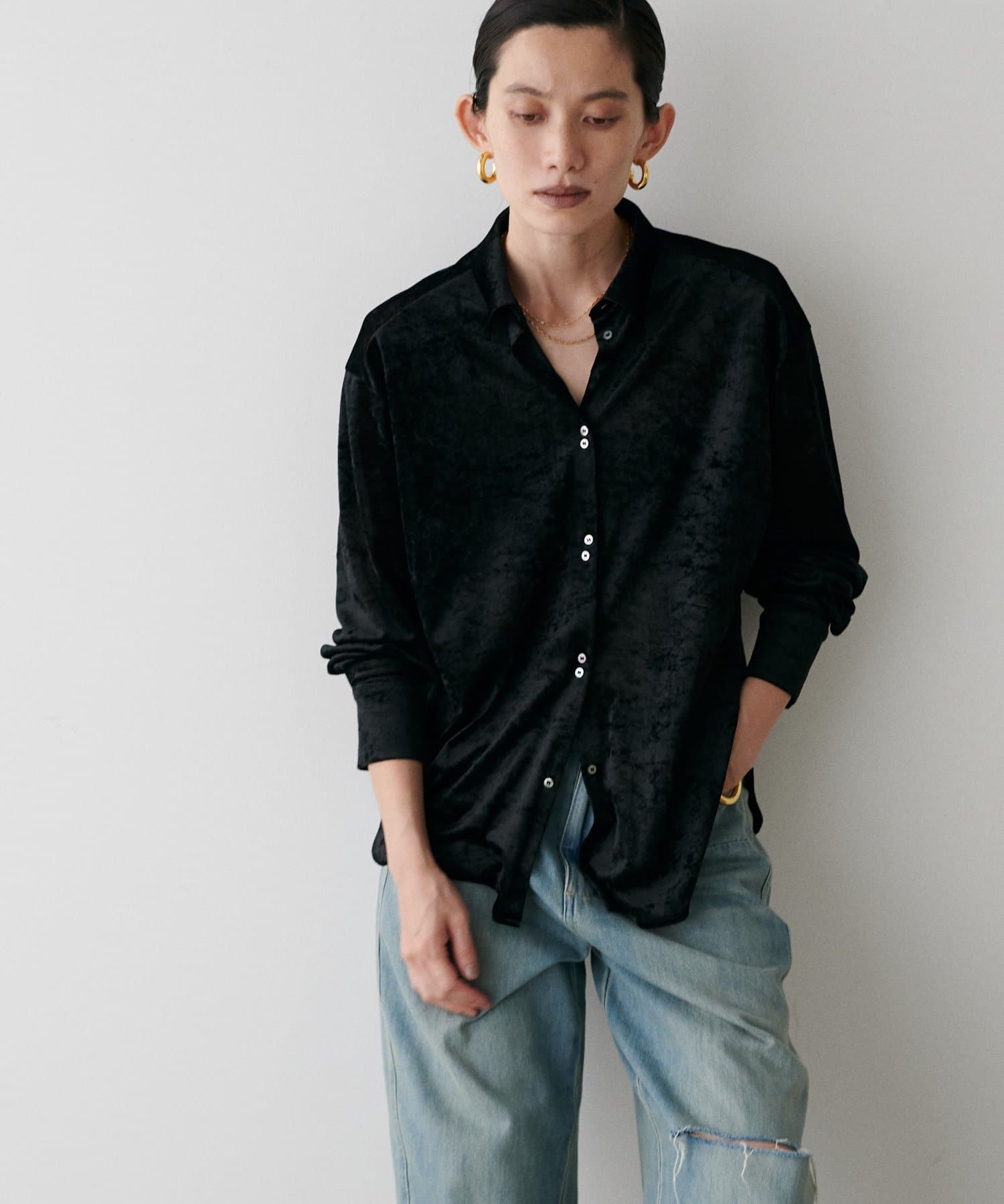 シアーメッシュベロアシャツ | LARUTA(ラルータ)レディース | PAL