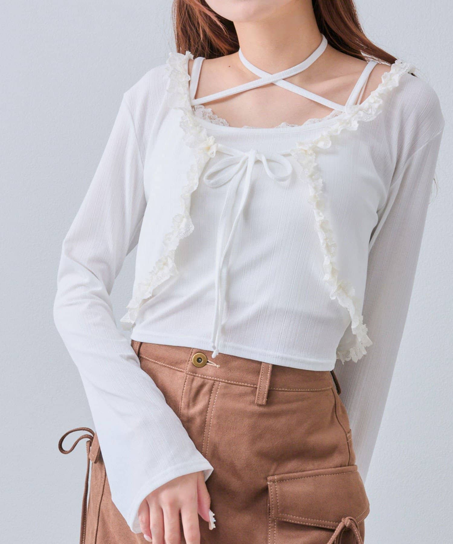 レースフリルボレロセット | OLIVE des OLIVE(オリーブ デ オリーブ