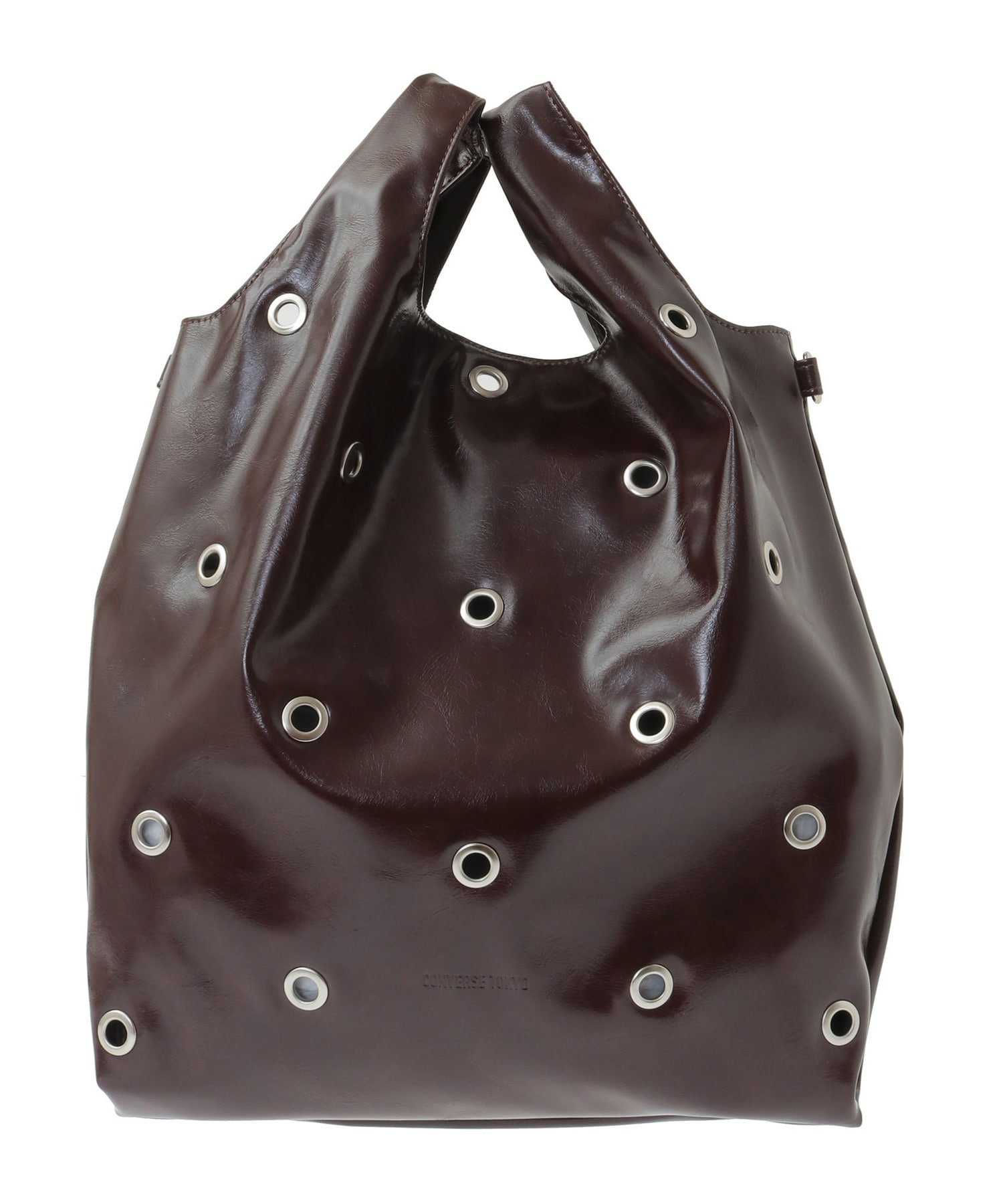 2WAY EYELET FAKE-LEATHER SHOPPING TOTE BAG｜CONVERSE TOKYO