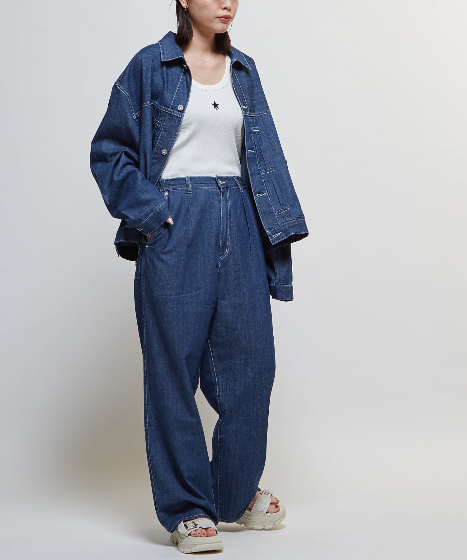 限定展開】LIGHT DENIM WIDE PANTS(SET UP)｜CONVERSE TOKYO