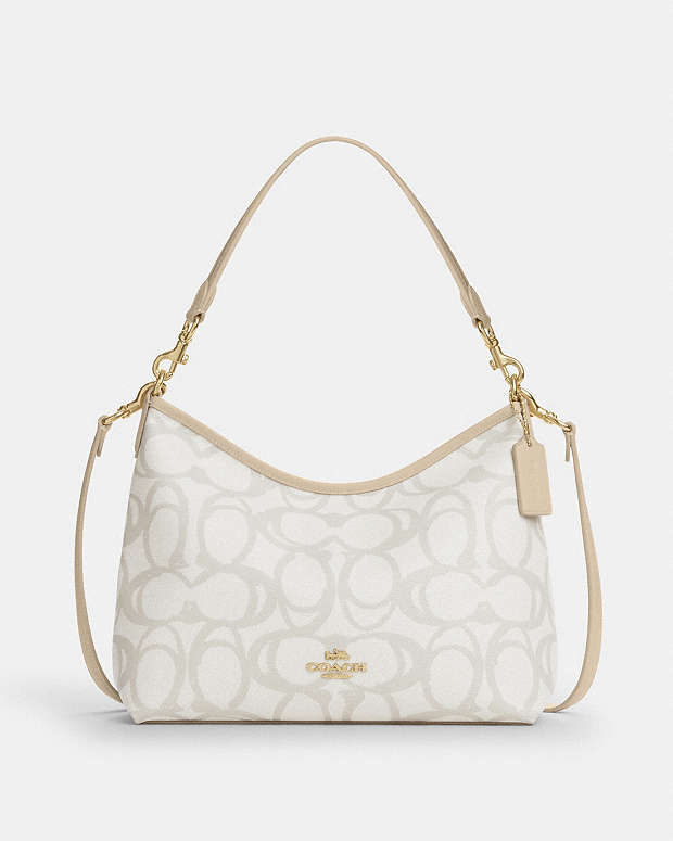 COACH® CZ | Laurel Shoulder Bag In Sketch Signature Canvas