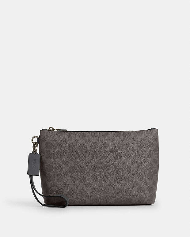 公式】コーチアウトレット | ポーチ・シグネチャー キャンバス