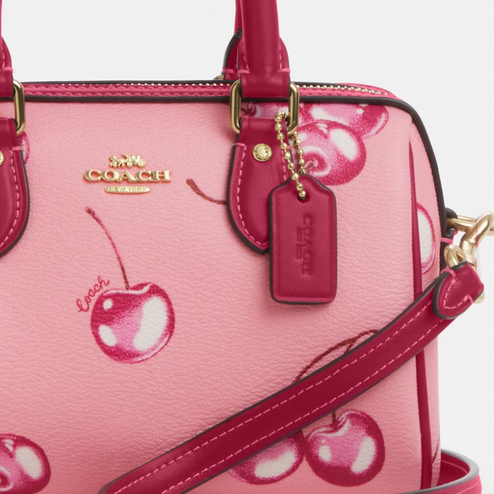 COACH ショルダーバッグ ミニ ローアン クロスボディ チェリー柄