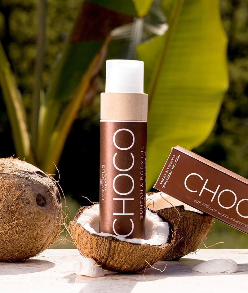 CHOCO Suntan & Body Oil | Organic oil for a chocolate tan, and