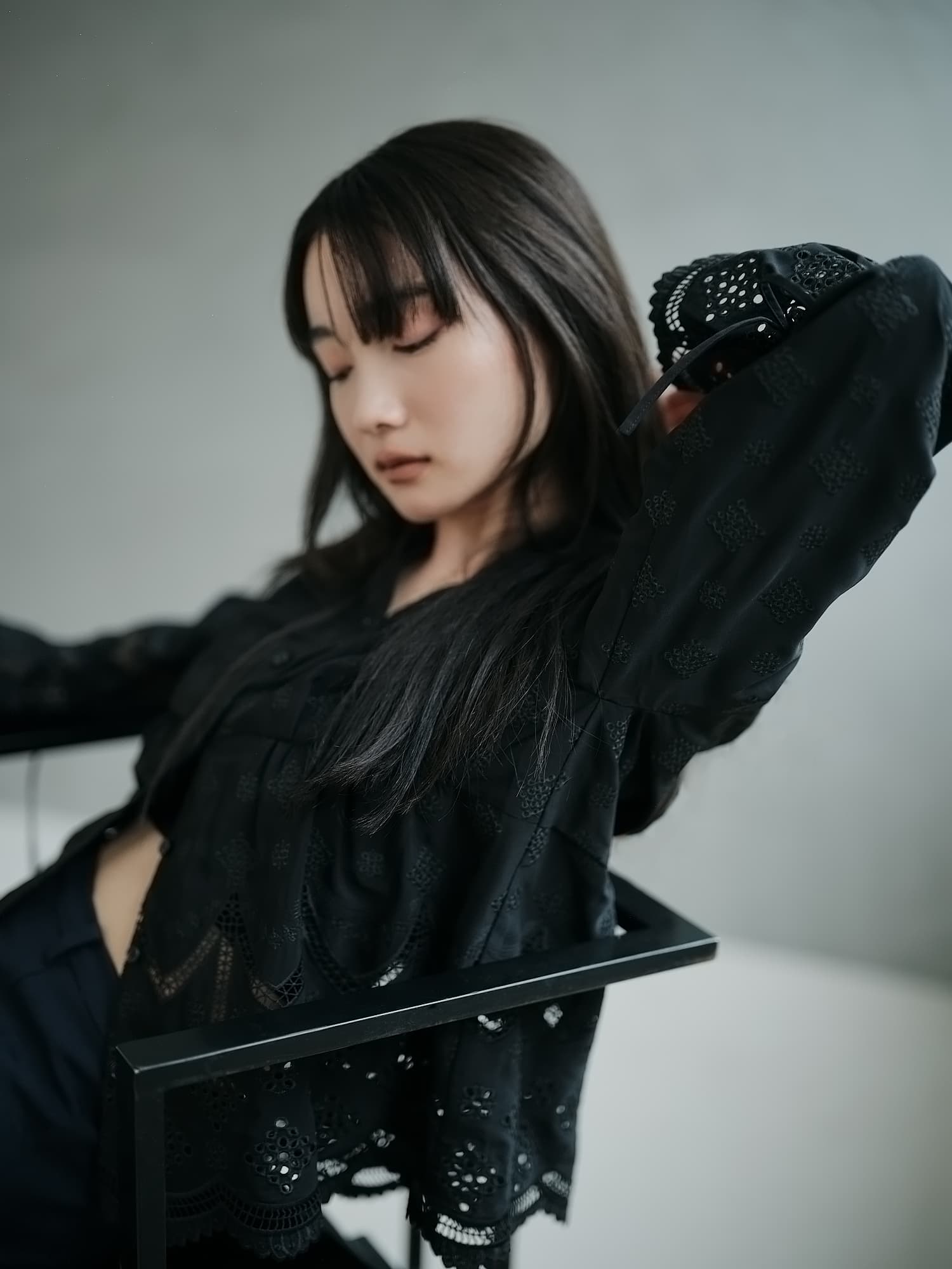 エンブロイダリーリボンスリーブブラウス | 小柄・低身長女性向け