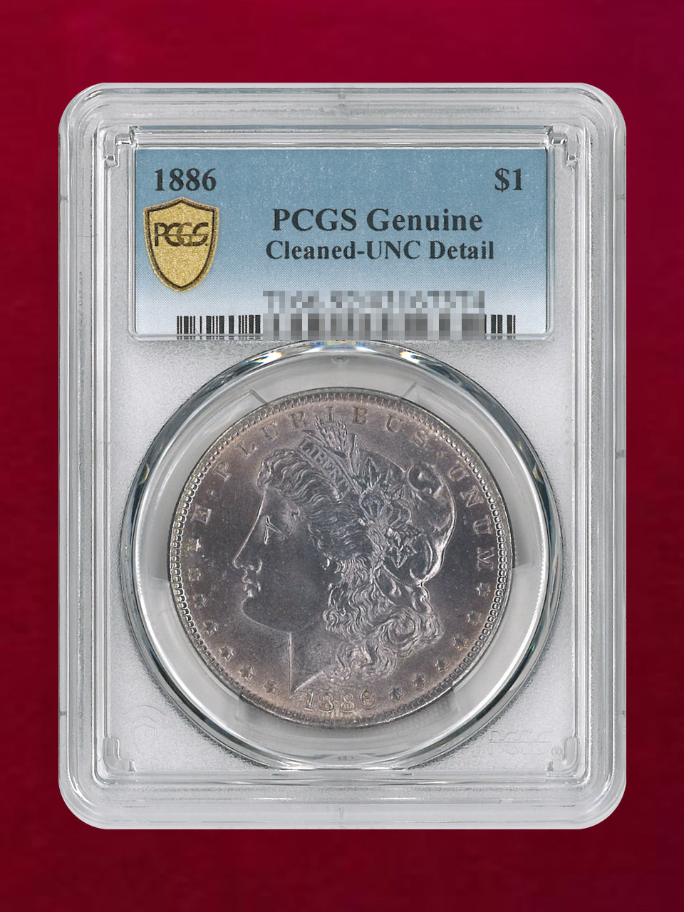 アメリカ】1ドル 銀貨 モルガンダラー 1886 PCGS Genuine Cleaned-UNC