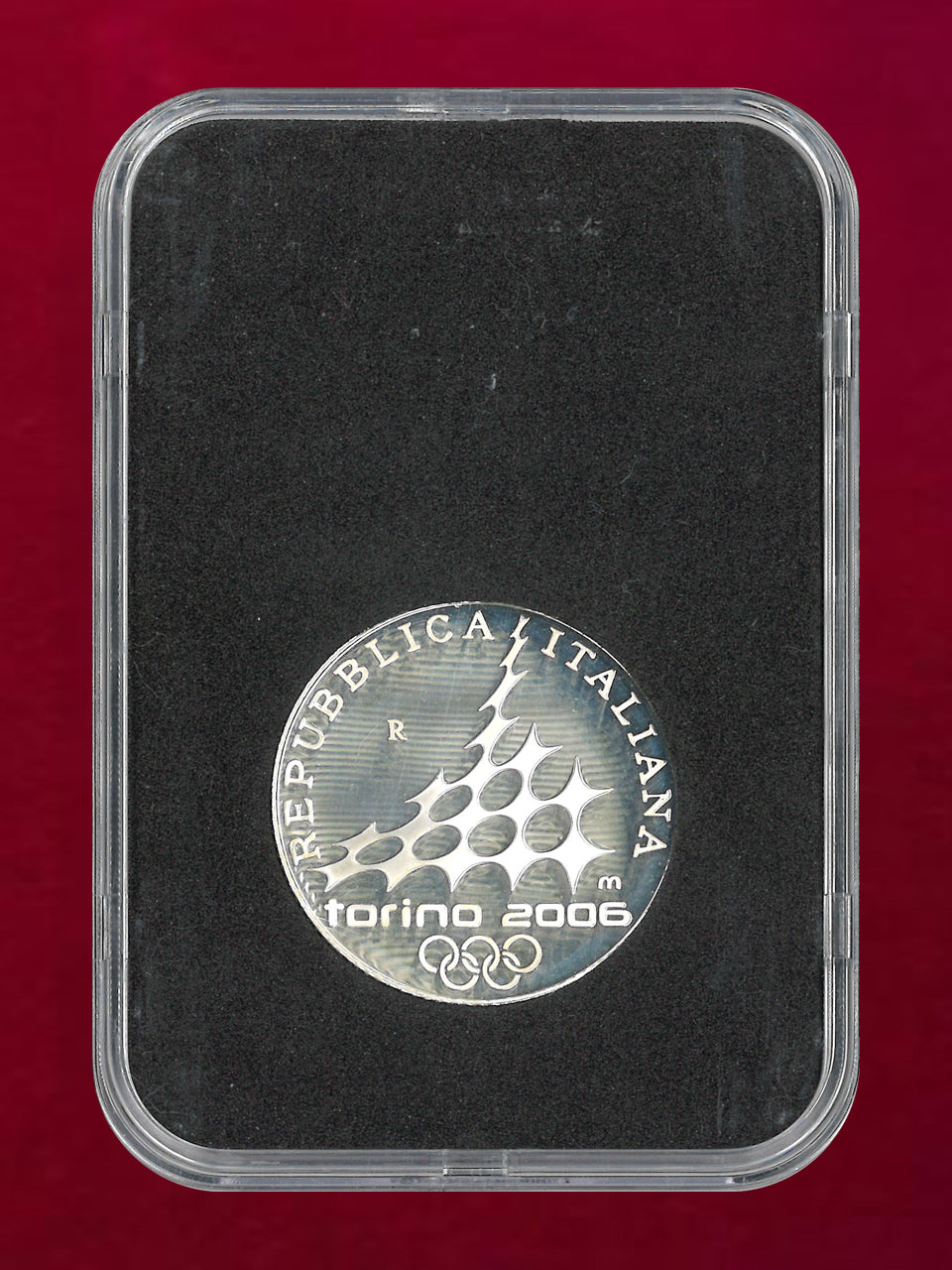 イタリア】2006年トリノオリンピック記念 5ユーロ 銀貨 クロス