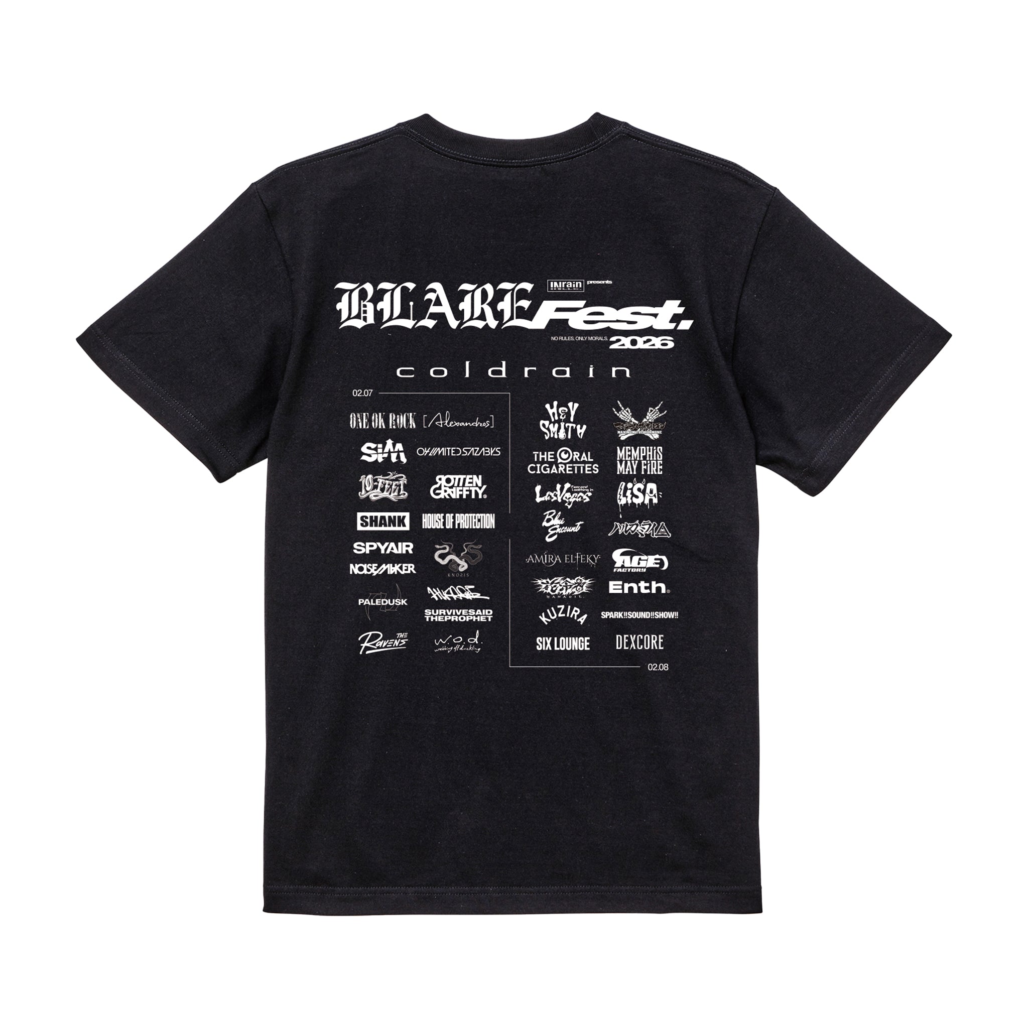受注生産 】BLARE FEST. 2026 T-SHIRT【1】（予約） – coldrain.jp
