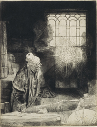 書斎の学者（またはファウスト）|レンブラント・ハルメンスゾーン