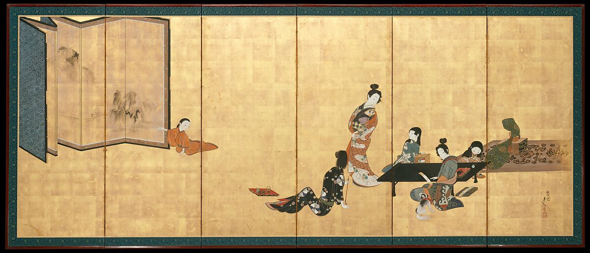 Shibata Zeshin - Parody of the Four Accomplishments - Japan - late