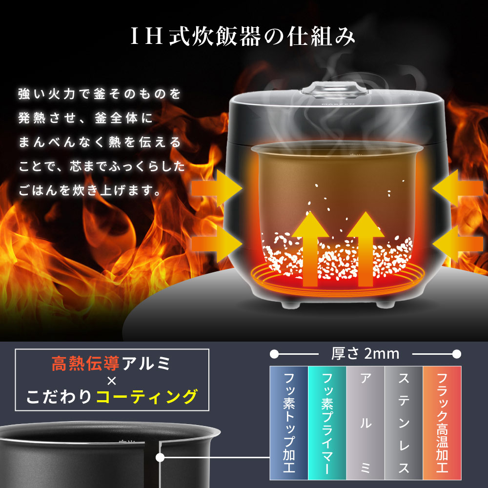 蒸し物や煮込みなどマルチクッカー的炊飯メニュー搭載！シューマイや