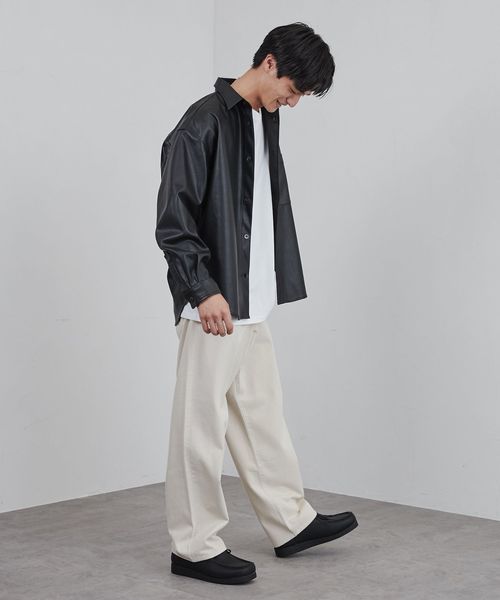 レザーライクモカシンブーツ