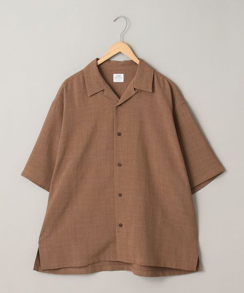 リネンライクオープンカラーシャツ