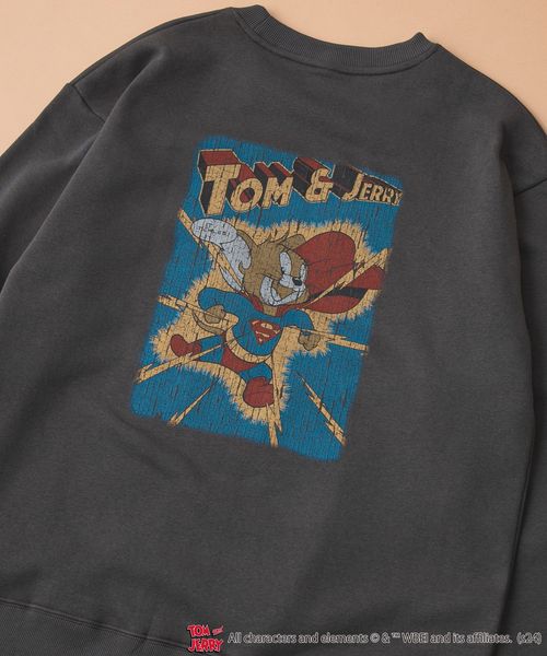 TOM&JERRY / （トムアンドジェリー）ヴィンテージライクプリントスウェット