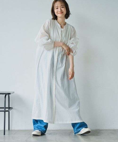 MARKET（マーケット）マエアキギャザー シャツ ワンピース