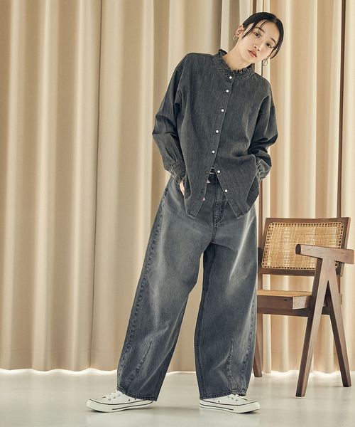 2WAYデニムブラウス