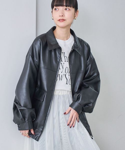 レザーライクビッグジャケット