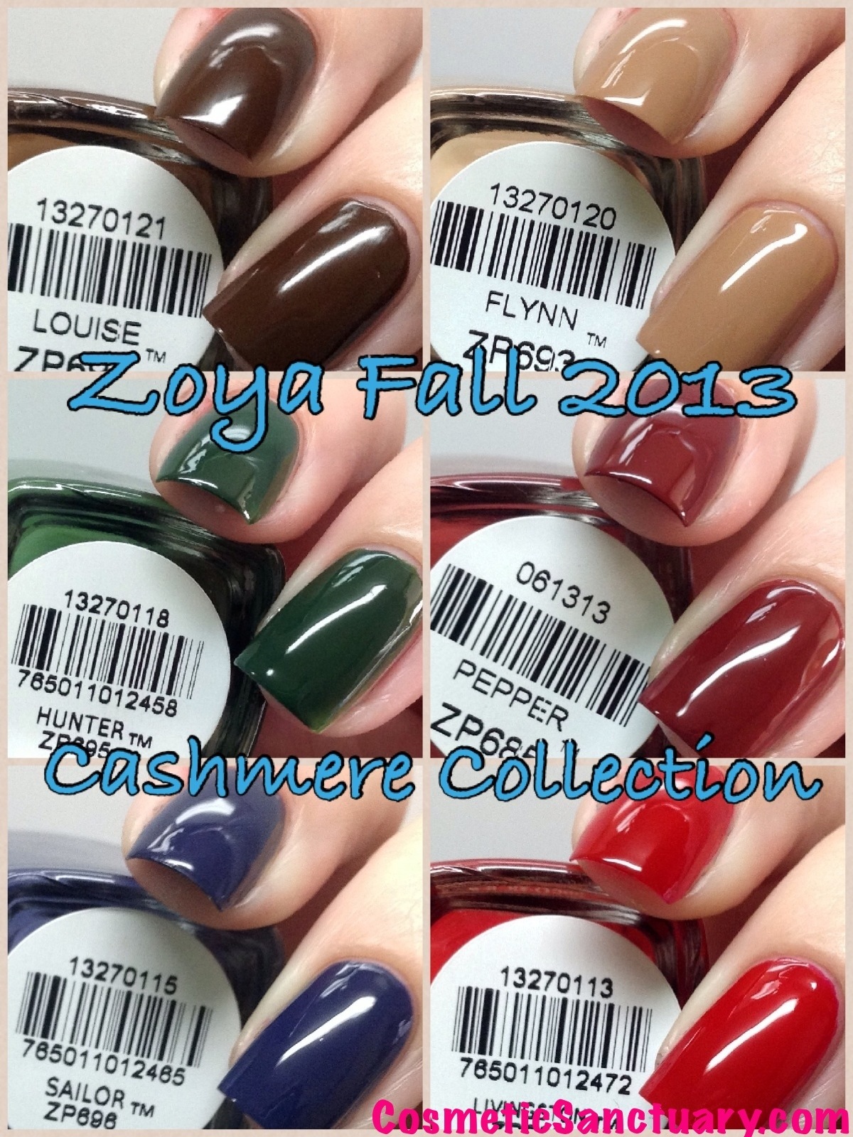 Zoya Fall 2013 Cashmere Collection Swatches and Review - Cosmetic