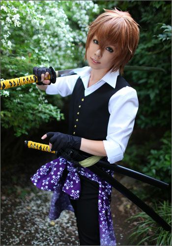 薄桜鬼 藤堂 平助 風 ウィッグ 洋装 【カラー変更可】 薄桜鬼 風