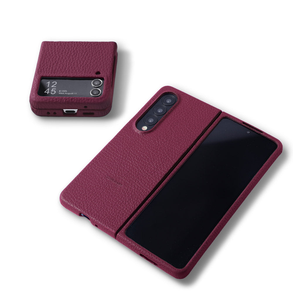 Samsung Galaxy Z Flip/Fold対応 本革 32色 イタリアンシュリンク