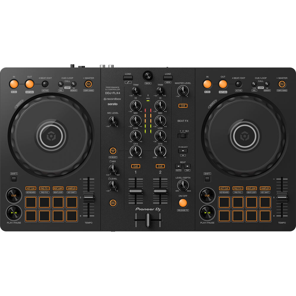 Pioneer DJ DDJ-FLX4 2-deck Rekordbox and Serato DJ Controller
