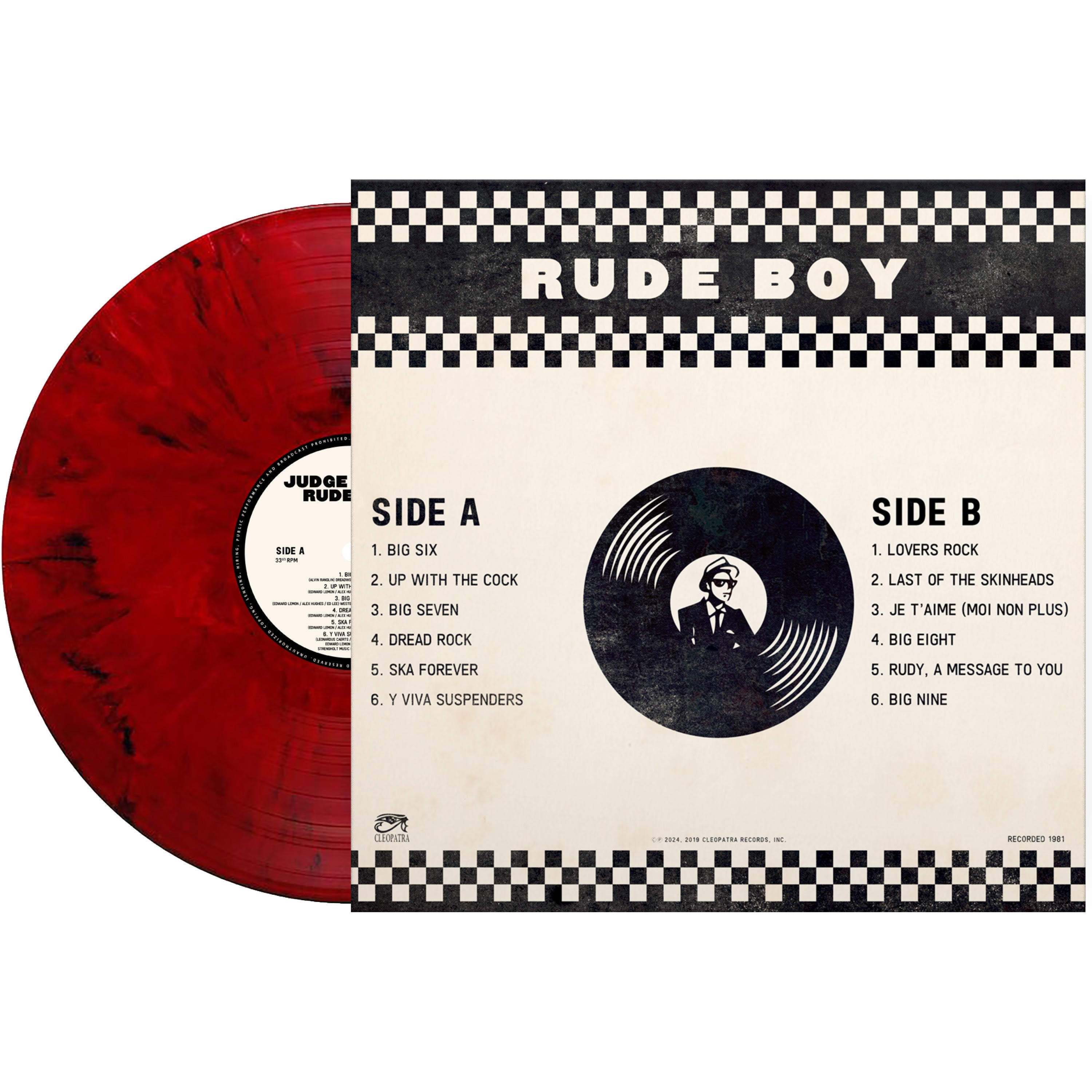 Judge Dread - Rude Boy (Red Marble Vinyl) - Cleopatra Records