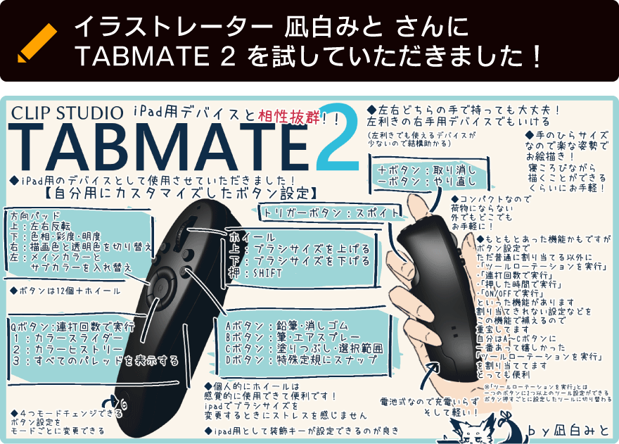 CLIP STUDIO TABMATE 2（クリップスタジオタブメイト 2）| CLIP STUDIO