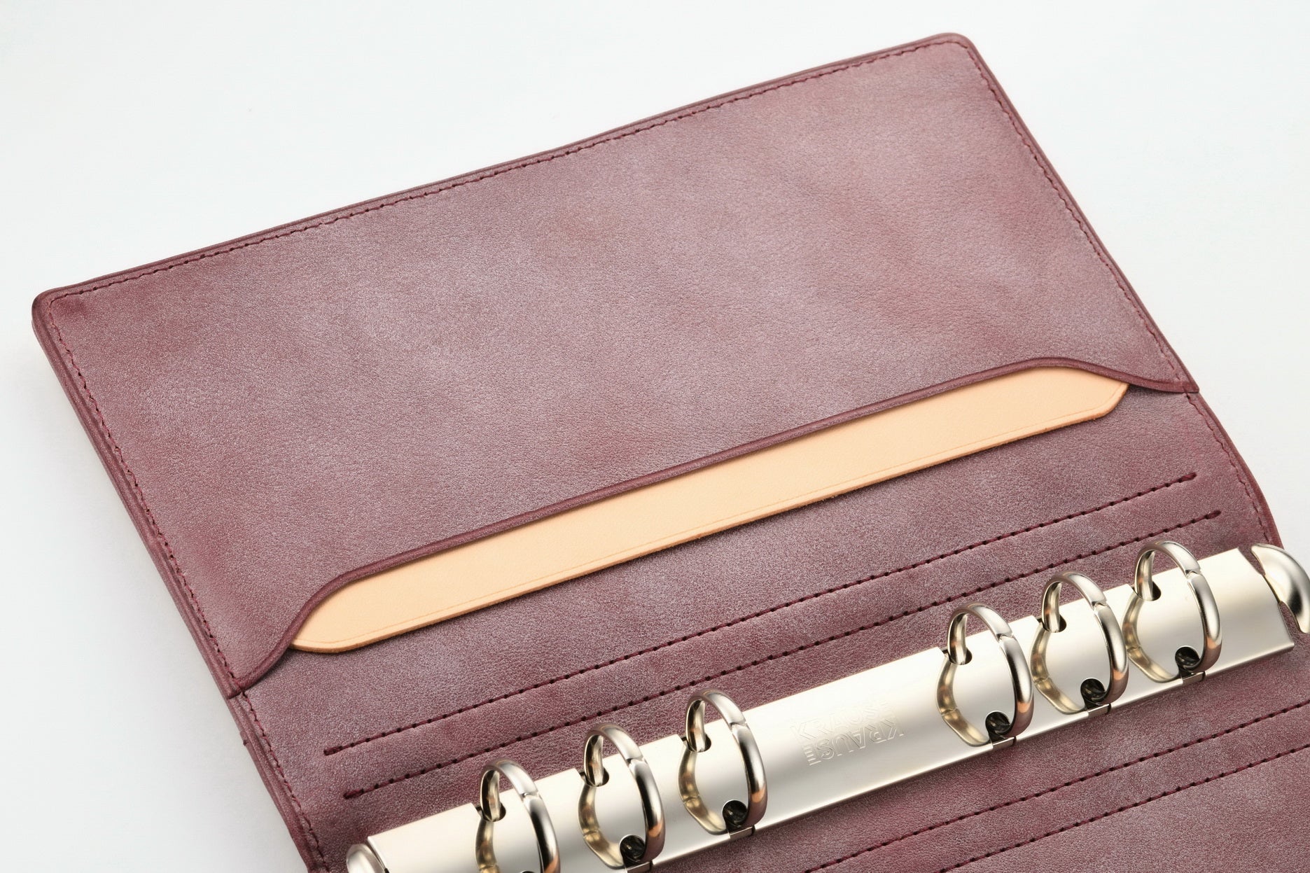 システム手帳 エヌ/ピアス すもも×ナチュラル バイブル φ20mm – 趣味文