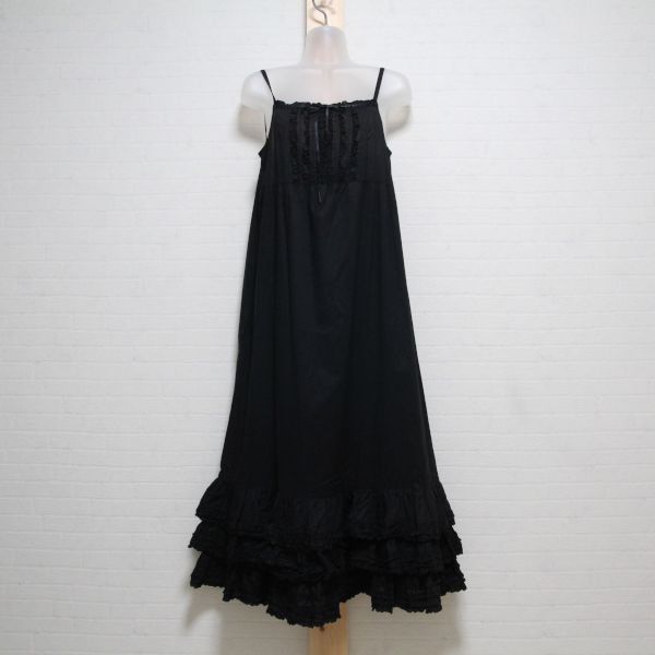 黒裾段々フリルローンキャミワンピース - ピンクハウス通販