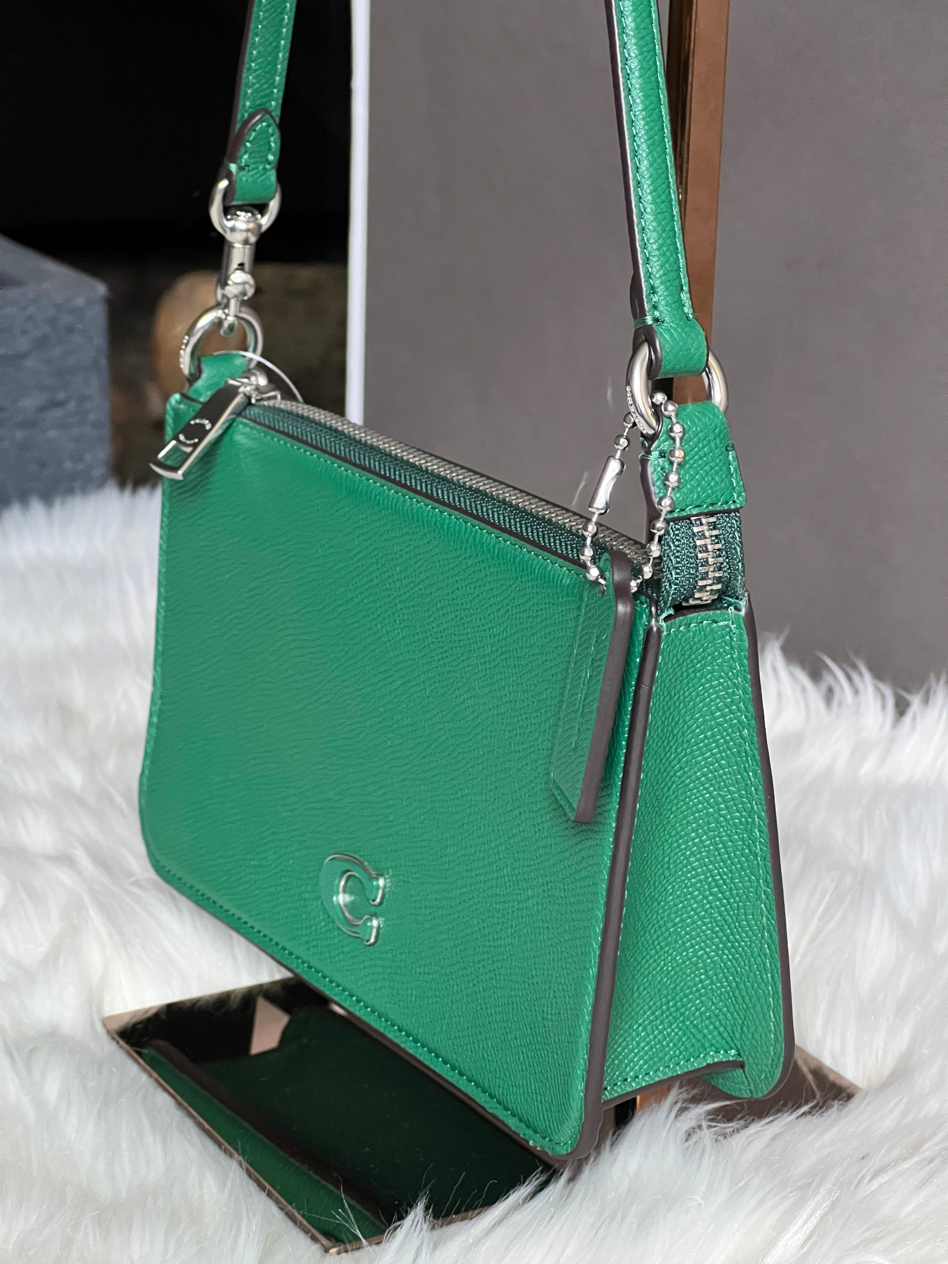 Coach Pouch Bag with Signature Canvas Detail – Club de Mode