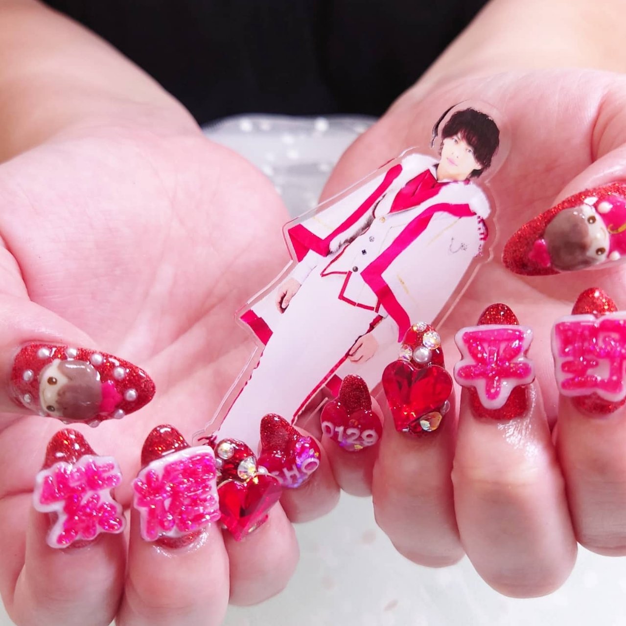 3Dネイルパーツ文字オーダー ひらがな 推しネイル メンカラネイル 3D