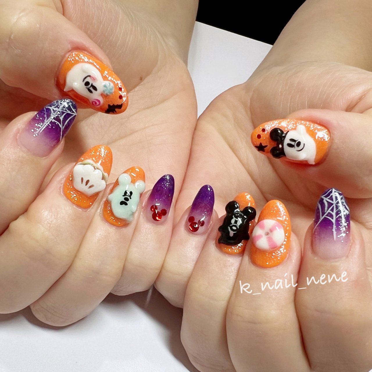 ハロウィン/ハンド/グラデーション/痛ネイル/3D - kana_nail_akabaneの