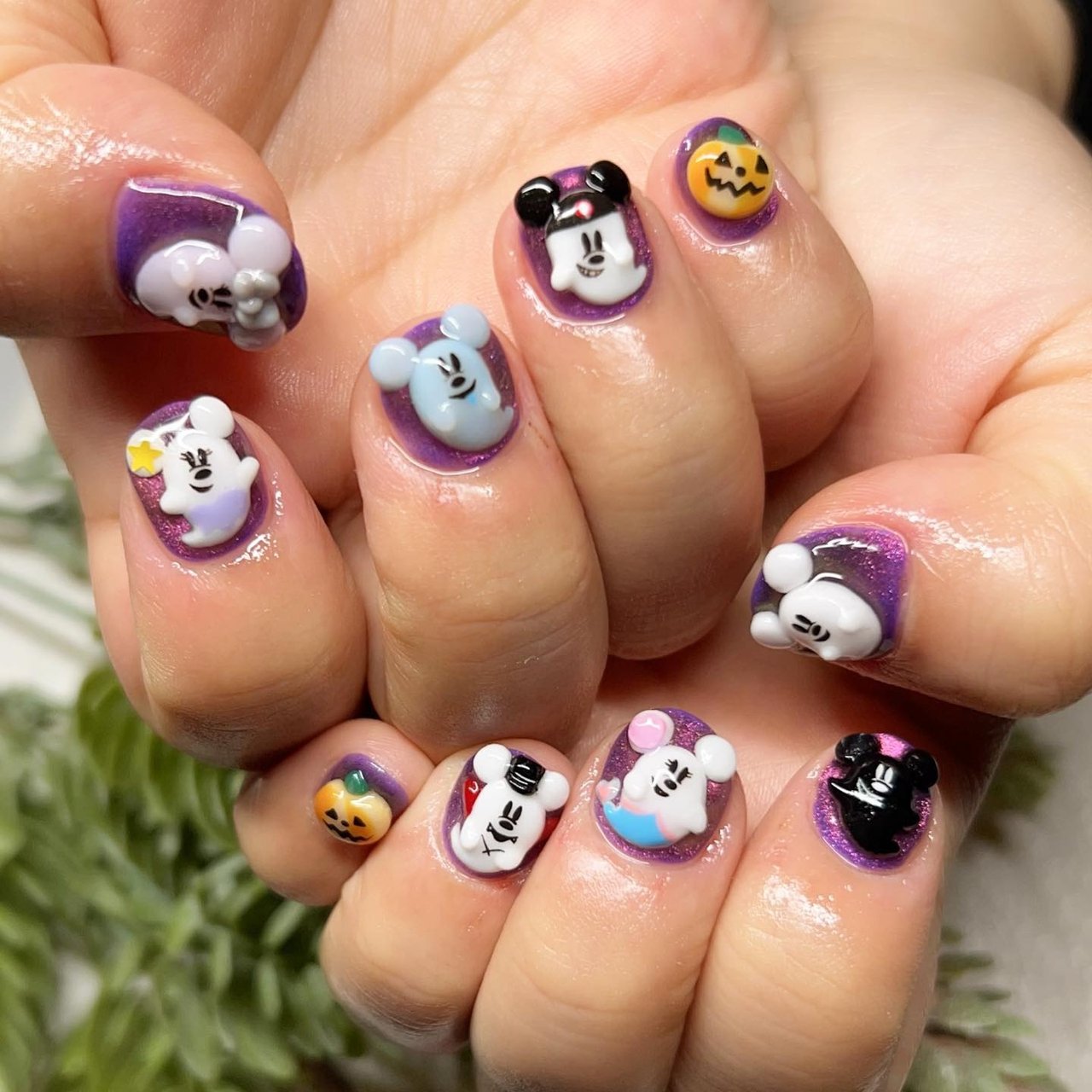 ハロウィン/ハンド/マグネット/ミディアム/オーバル - NICHI nail