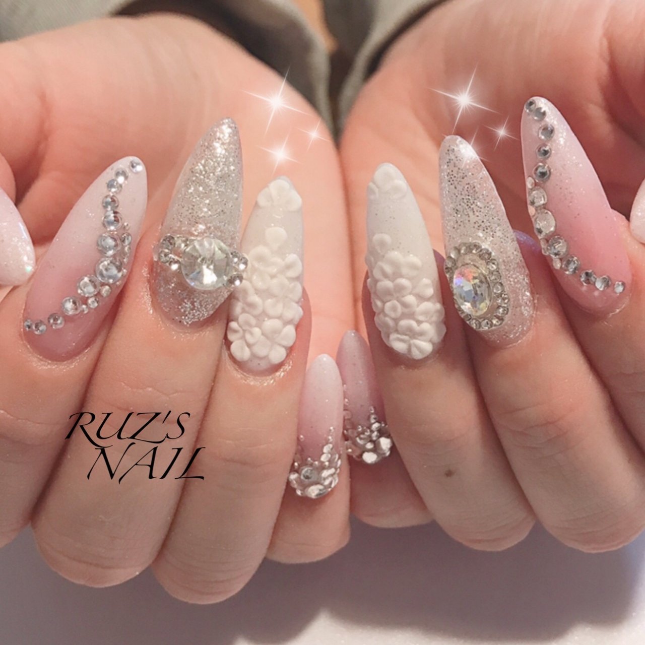 冬/ブライダル/パーティー/ハンド/グラデーション - sayaka.Aのネイル