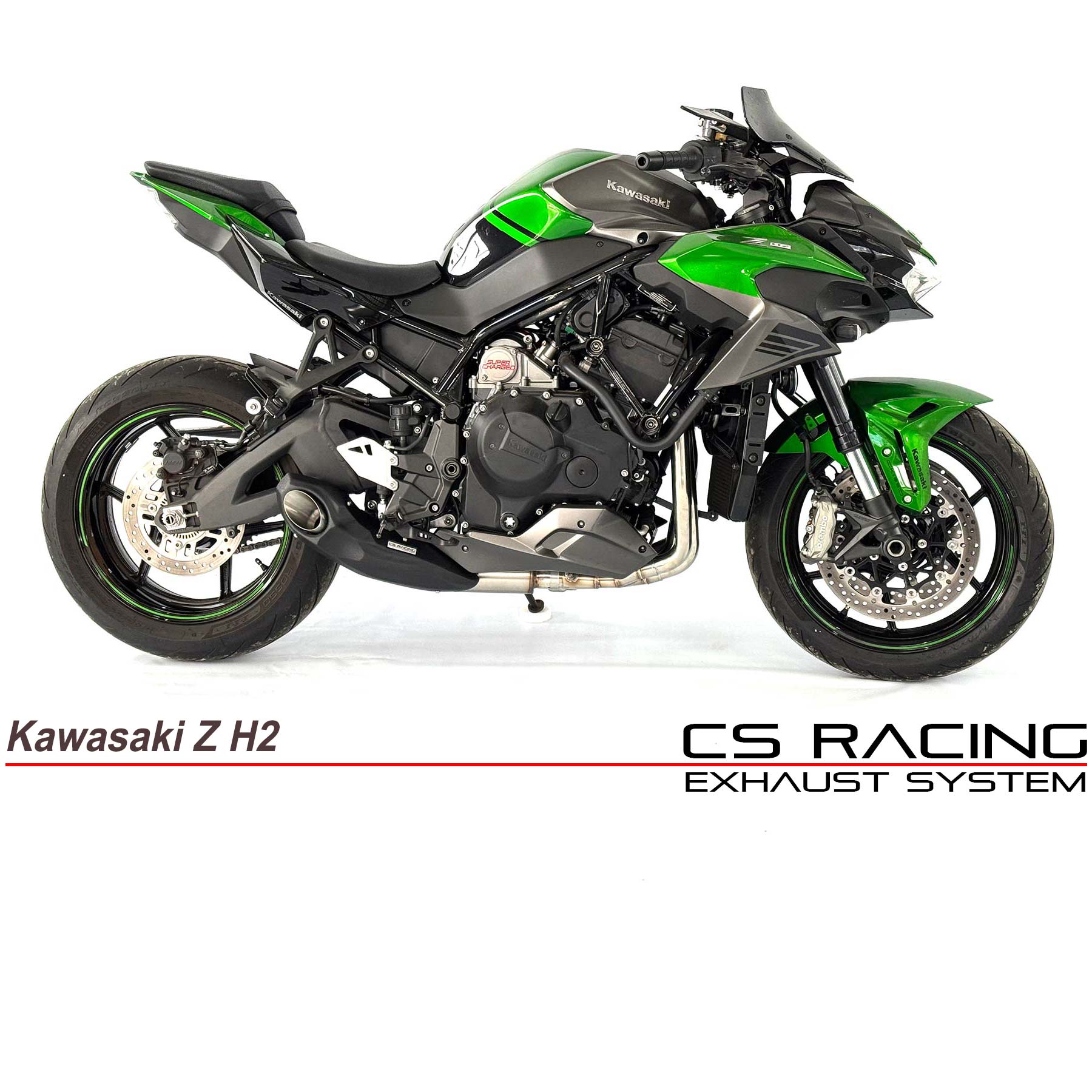2020-on Kawasaki ZH2 | ZH2 SE ABS CS Racing Full Exhaust | Muffler