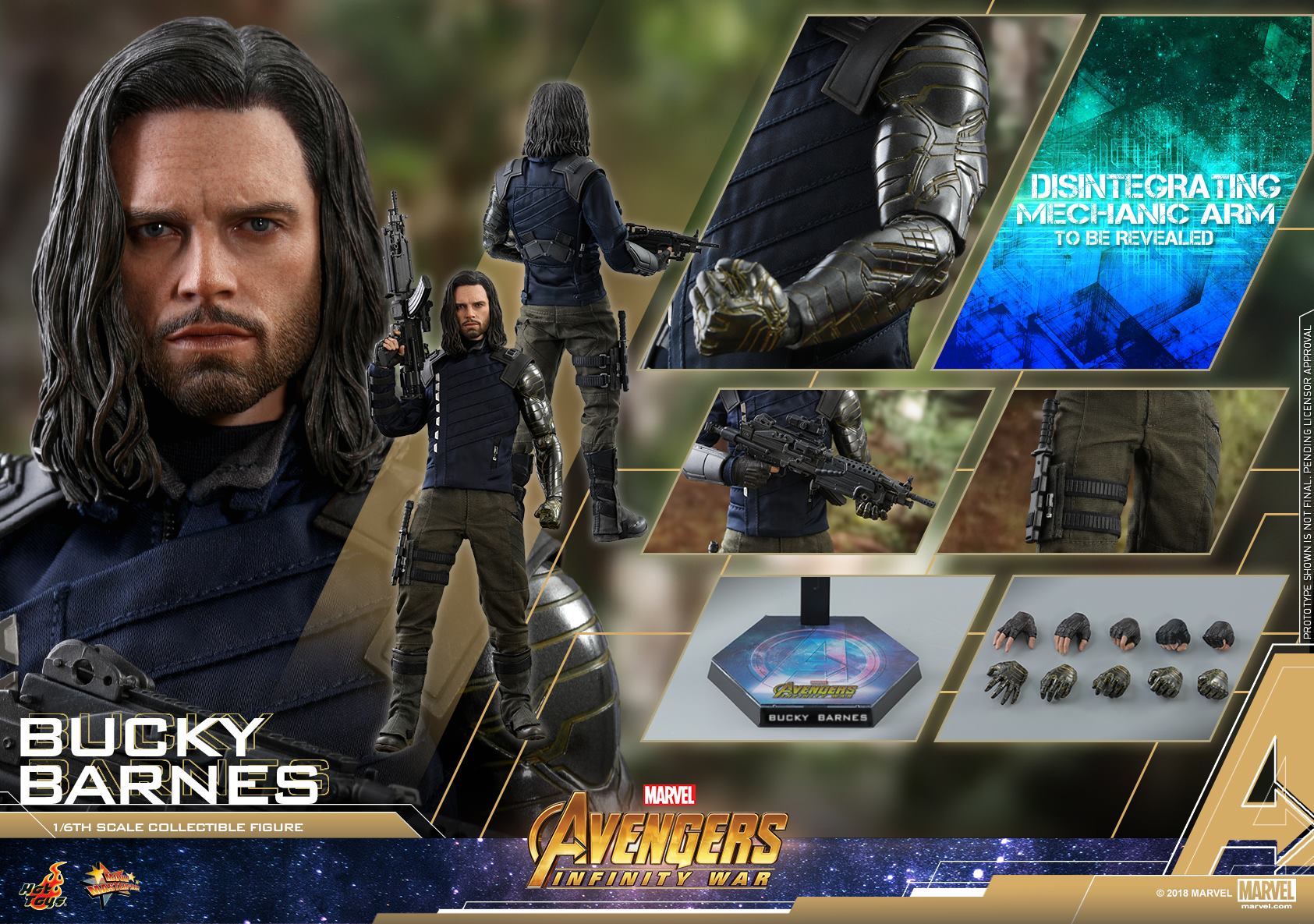 Hot Toys MMS509 AVENGERS INFINITY WAR - BUCKY BARNES - AcareToys
