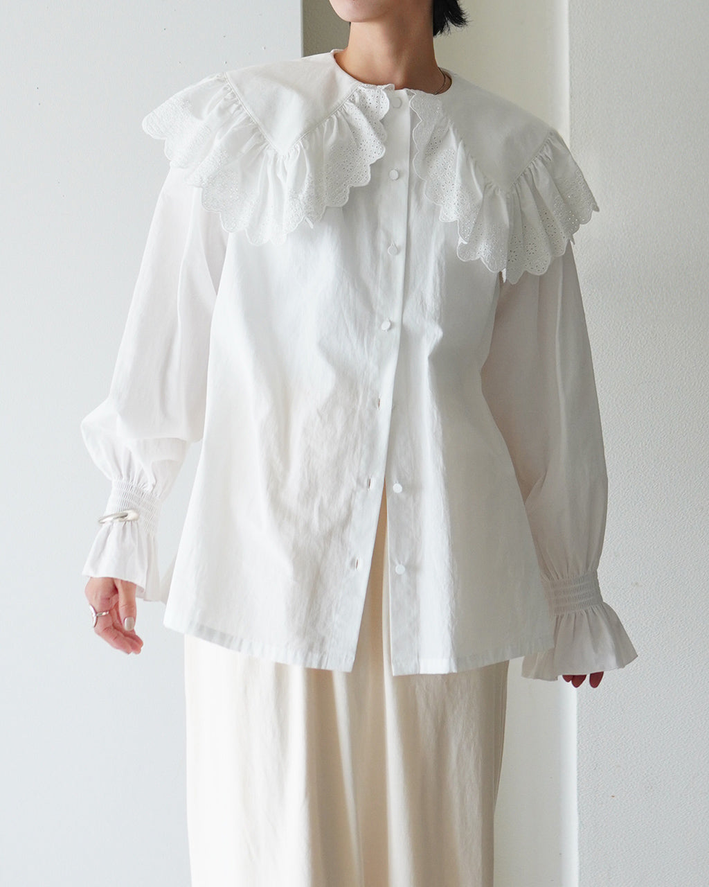 シンゾーン THE SHINZONE レースカラーブラウス レディース LACE