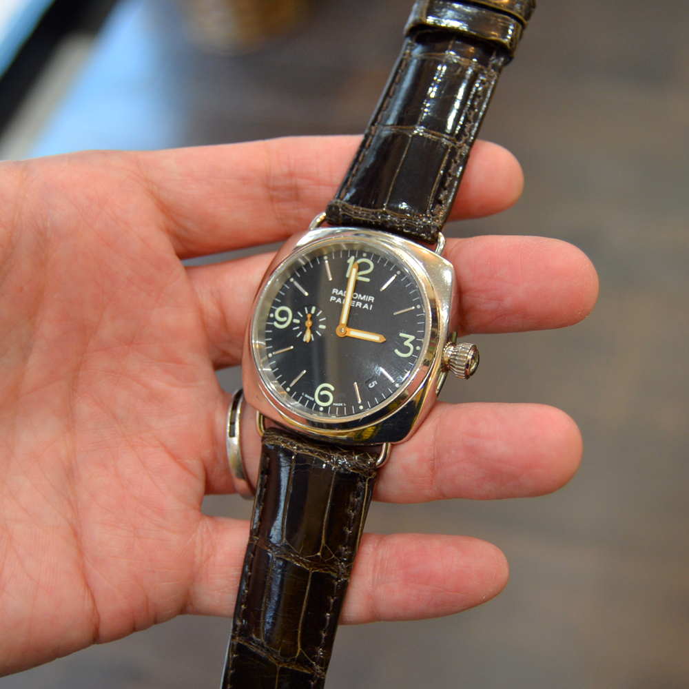 パネライ ラジオミール 交換用時計ベルトオーダー｜クロコダイル製作例