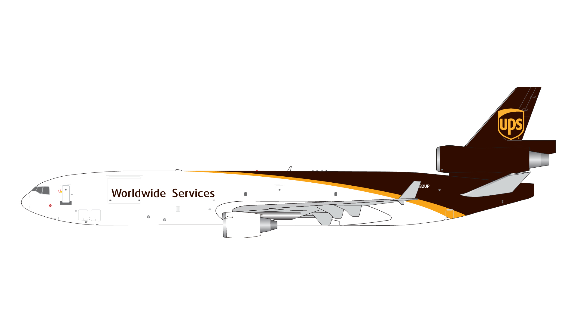 GJUPS2177 GEMINI JETS UPS Airlines / ユーピーエス MD-11F N282UP 1