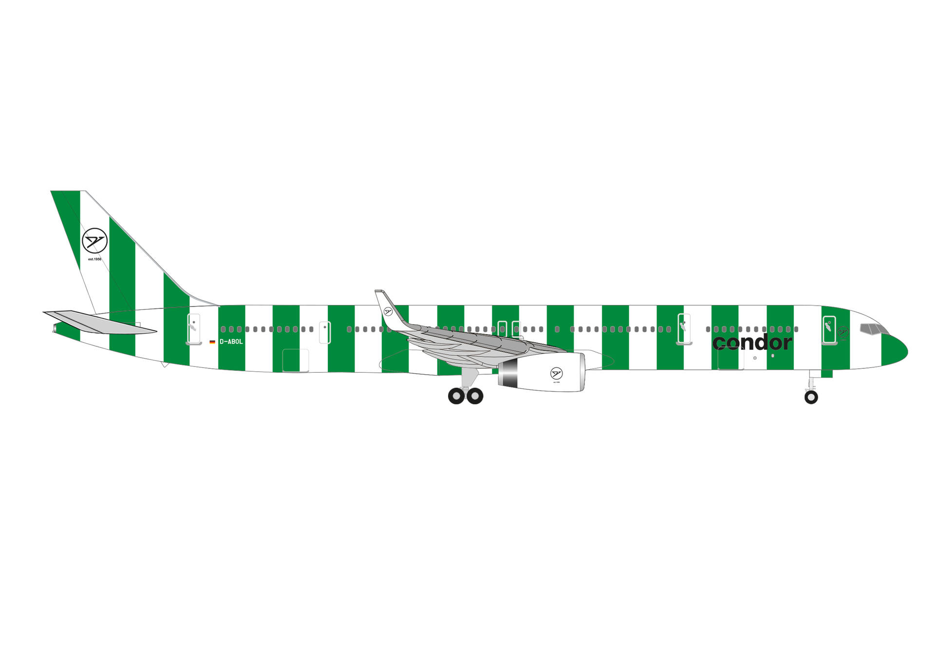 538213 Herpa Condor / コンドル航空 B757-300 D-ABOL Island 1:500 お