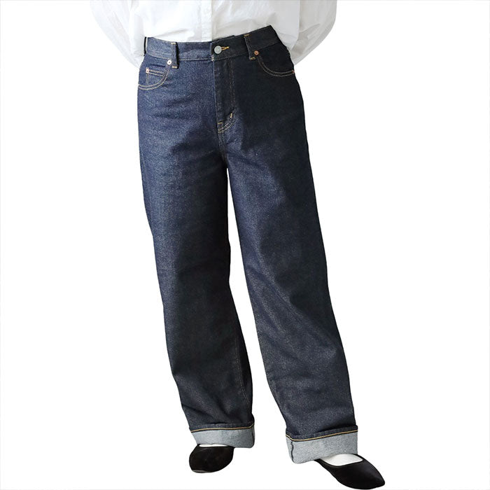 DEEP BLUE(ディープブルー) 左綾 ストレートデニムパンツ インディゴ