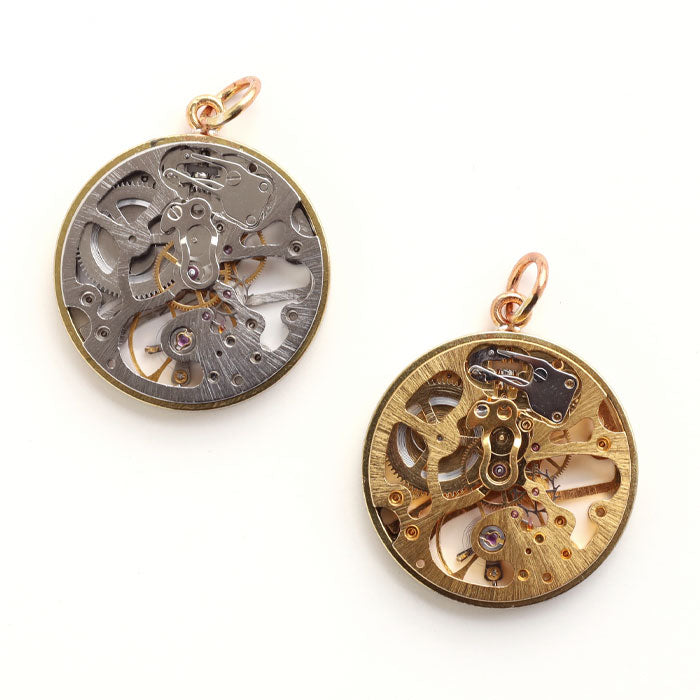 渡辺工房 手作り アクセサリー 手巻き ムーブメント ペンダント [NW-NC