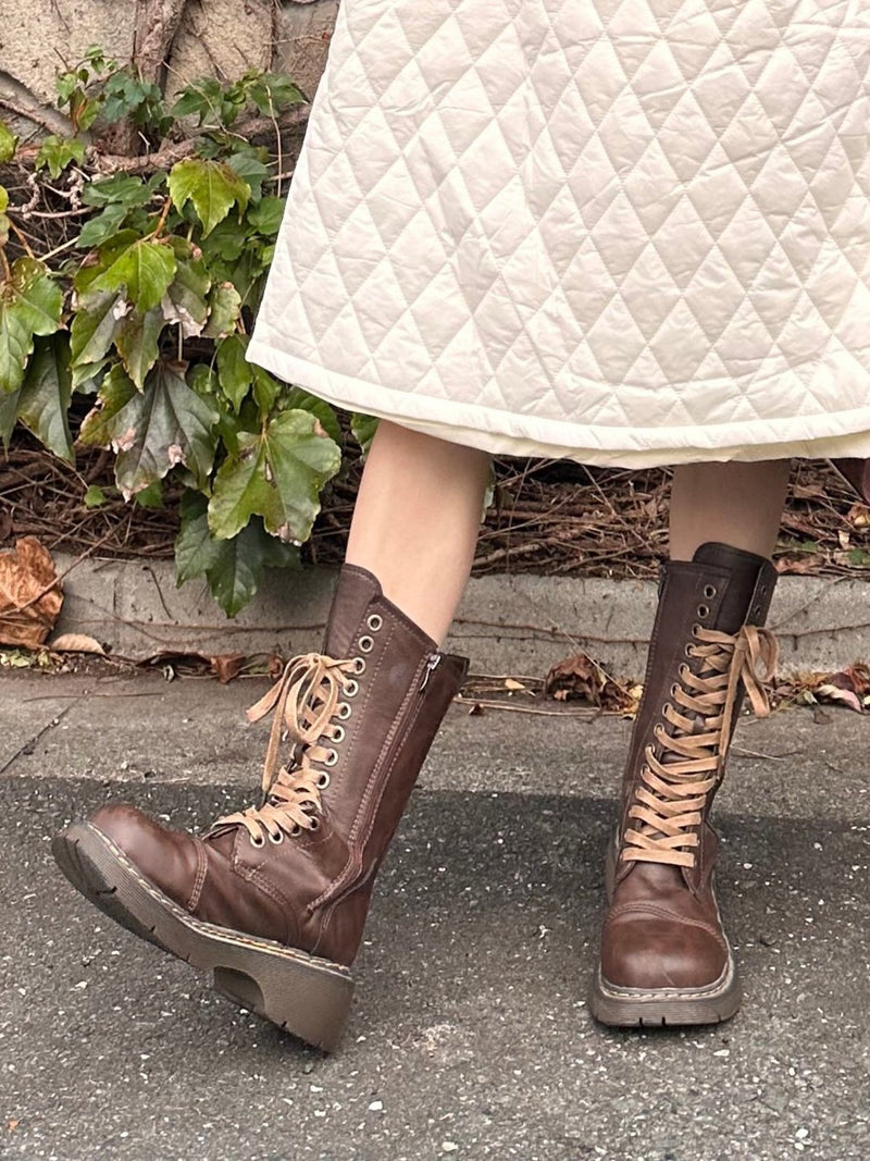 ダークブラウンレースアップブーツ DPA43497 – CRAMMY