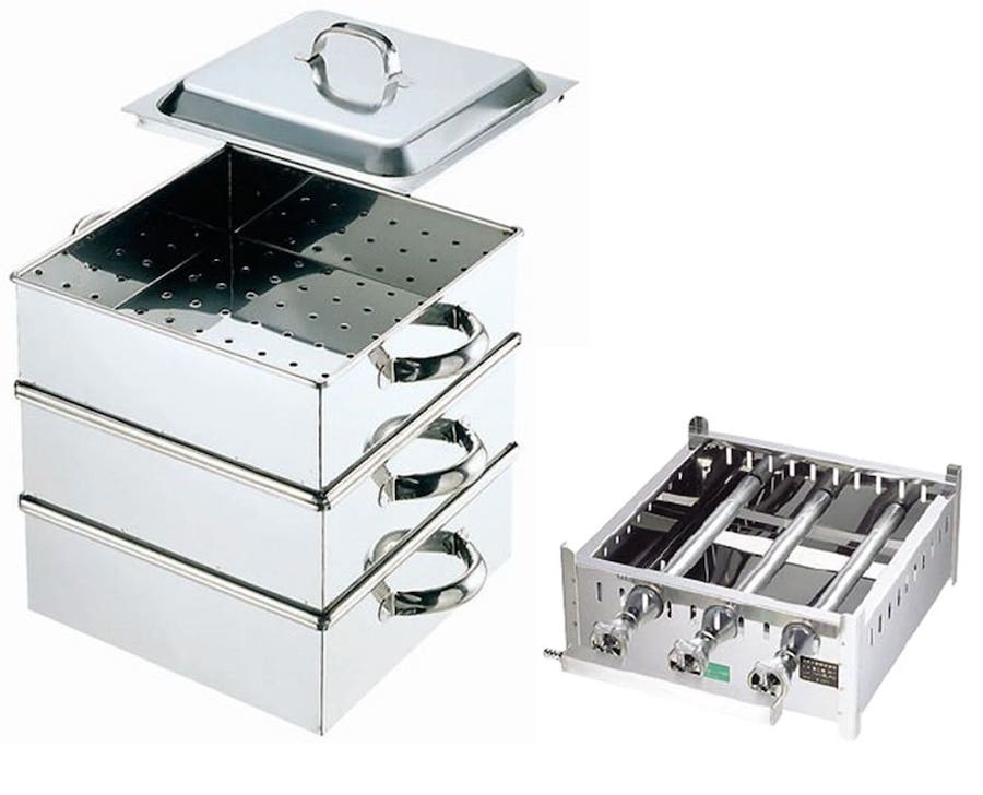 ガス蒸し器（卓上ステンレス角セイロ） | 株式会社クリエイト・レント