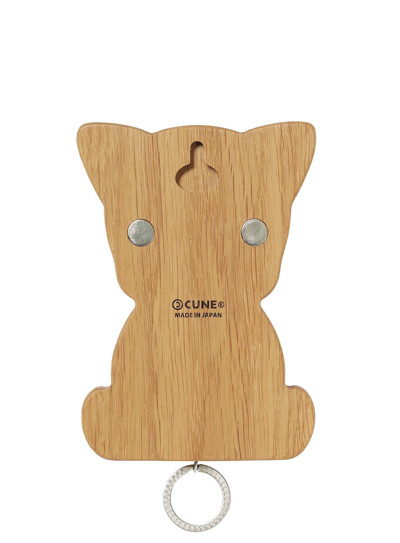 木のフックとキーリング ねこちゃんとうさぎ｜ウサギがいる｜CUNE