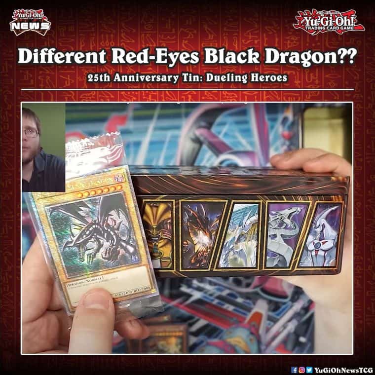 遊戯王】海外発売25thのTIN収録のレッドアイズブラックドラゴンは初期
