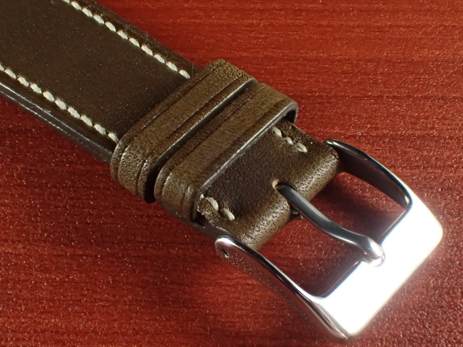 ジャン・クロード ペラン革ベルト カーフ オリーブ 16、17、18、19