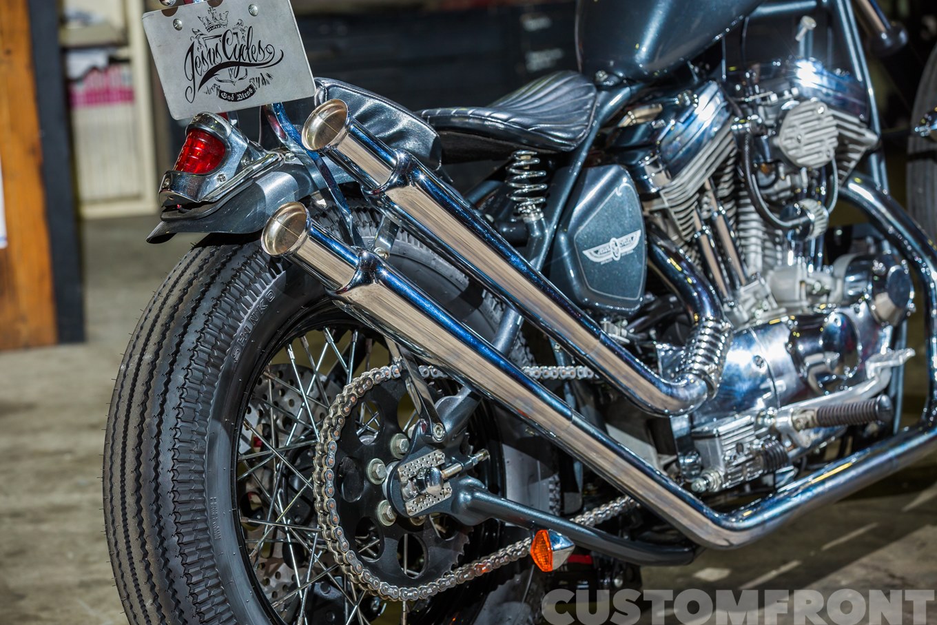 ハーレー スポーツスターリジッドのチョッパー XLH 2002・ジーザス