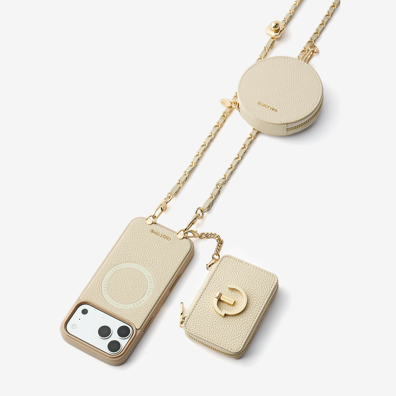 Custype iPhone 14 Magsafeケース、カードホルダーとストラップ付き