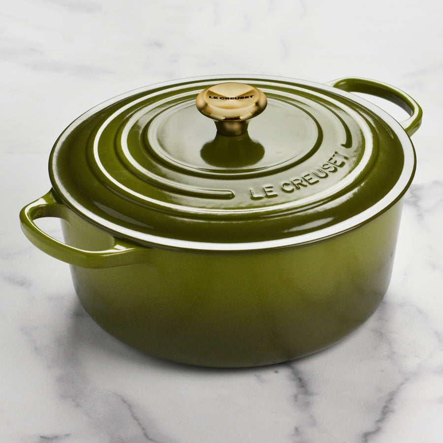 Le Creuset Round Dutch Oven - 7.25-qt Round Cast Iron - Olive